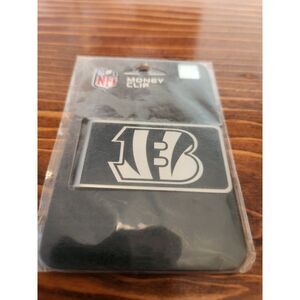 Cincinnati Bengals Money Clip Black and Steel Minimalist Wallet NWT NFL